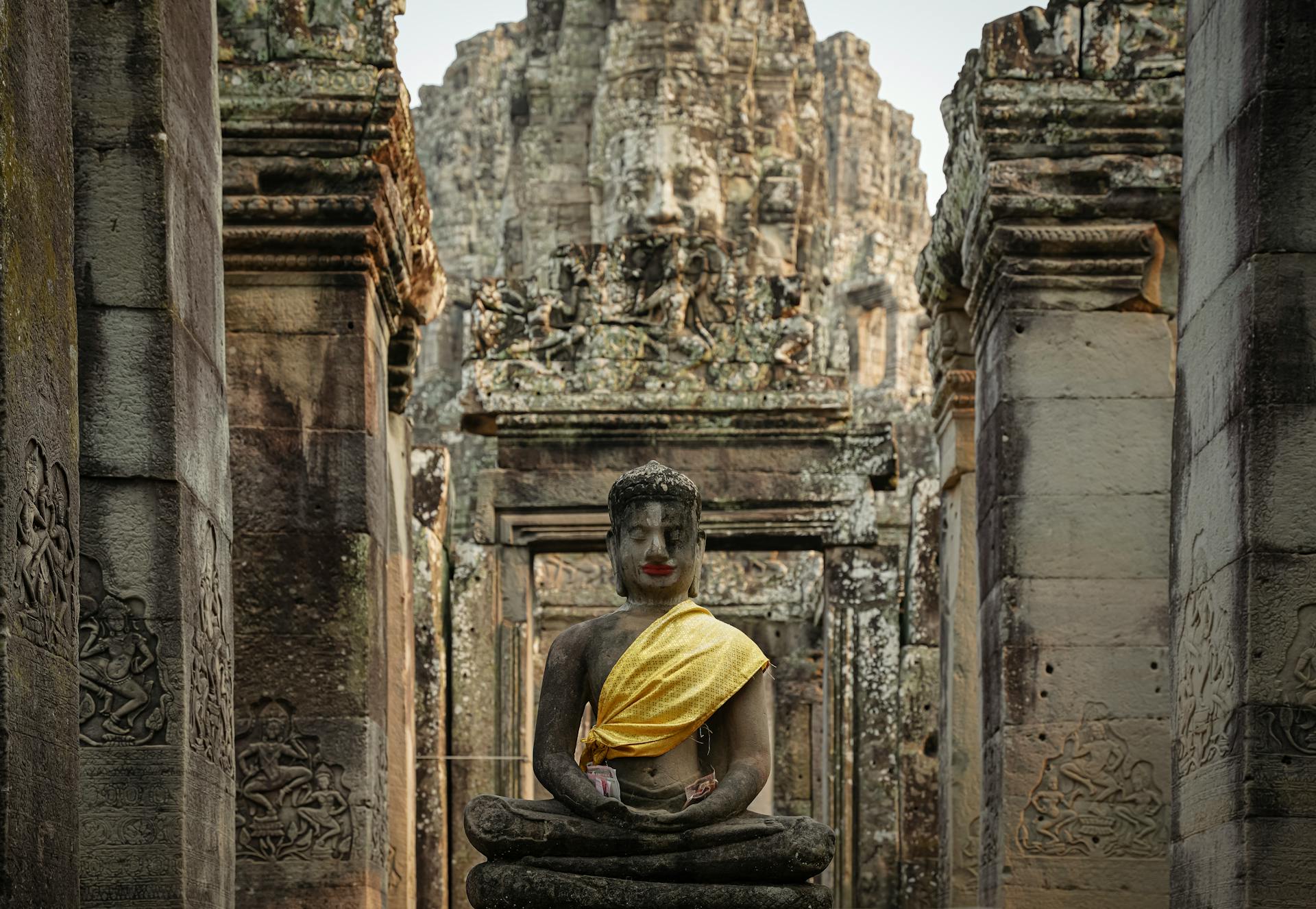 Angkor Thom Buddhist Statue, Cambodia